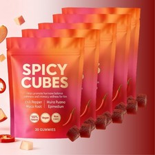 Spicy Cubes Hot Peach Gummies With Chili Pepper, Maca Root And Muira Puama Gummy picture
