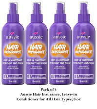 Aussie Hair Insurance, Leave-in Conditioner for All Hair Types, 8 fl oz, 4 Pack picture
