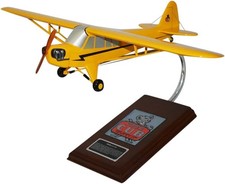 Piper J-3 Cub Desk Top Display Private Trainer Plane Wood Model 1/20 SC Airplane picture
