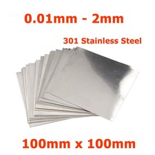 0.01mm - 2mm Thick 301 Stainless Steel Metal Foil Sheets Plates Shim 100mm×100mm picture