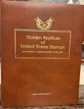 Golden Replicas of United States Stamps 22kt Gold First Day of Issue 75 Stamps picture