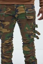 Camouflage. Stacked Skinny Flare Fit 5 Pocket Detail picture