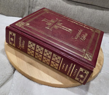 Vtg 1965 SAGRADA BIBLIA Nueva Edicion Guadalupana Red Leather Felix Torres CLUTE picture