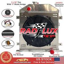 Radiator Fan Shroud Fits 1942-1948 Ford Deluxe Mercury Chevy V8 Engine Aluminum picture