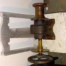Brass Sailboat Winch Crank Wind Up Vintage Antique Nautical picture