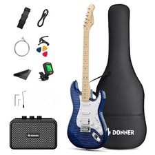 Donner DST-95 Electric Guitar Kit With Amp Solid Body Full Size | Indigo Blue picture