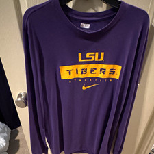 Nike LSU Tigers Team Athletics Long Sleeve Shirt XL Size picture