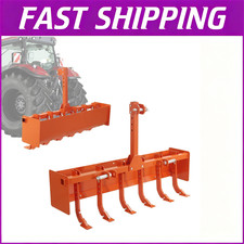 55 Inch Heavy Duty Box Blade for Tractor 6 Adjustable Shanks CAT 0-1 Compatible picture