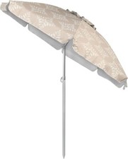 6 Ft Outdoor Patio, beach Umbrella UPF 50+ Protection, 8 Ribs, Push Button Tilt picture