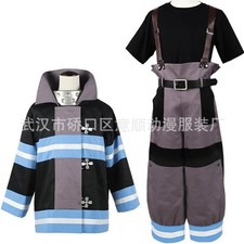 Men Fire Force Fire Brigade Uniform Shinra Kusakabe Halloween Cosplay Costume picture