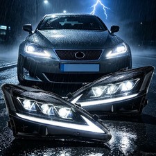 2xVLAND Projector FULL LED Headlights For 2006-2013 Lexus IS250 IS350 ISF Sedan picture