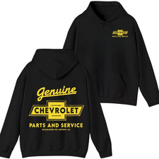Vintage Chevrolet Parts & Service Hoodie Retro Garage Mechanic Style picture