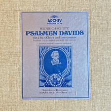 Psalms of David composed by Heinrich Schutz. 3 album set. Archiv label picture