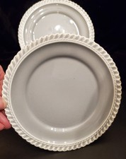 Set of 2 Harker Pottery Gray Chesterton Harkerware Bread Dessert Plate 6 3/8