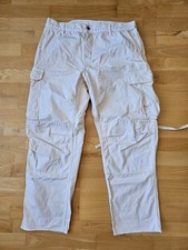 Cherry Los Angeles Mountain Wear Cargo Pants Beige Daisy Embroidered 34 USA Made picture
