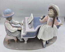Retired Lladro Jazz Band Duo Pianist And Singer 5930 Black Legacy Made in Spain picture