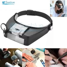 Jewelers Head Headband Magnifier LED Illuminated Visor Magnifying Glasses Loupe picture