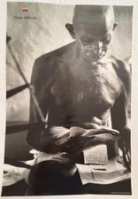 Vintage 1997 Apple Computer Think Different Poster Mahatma Gandhi  24x36' picture