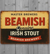 Beamish Genuine Irish Stout Beer 8 x 12 Vintage Novelty Metal Sign Made In USA picture