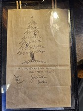 Jonathan Winters Signed Paper Bag picture