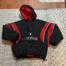 Vintage 90's Chicago Bulls Starter Jacket Puffer Size 2XL NBA Basketball Coat picture