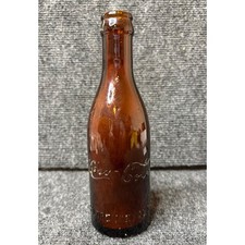 Vintage Coca-Cola Amber Glass Straight Sided Bottle Florence Alabama Early 1900s picture