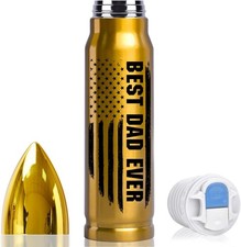 Fathers Day Dad Gifts for Dad from Daughter Wife 17Oz Stainless Steel Bullet USA picture