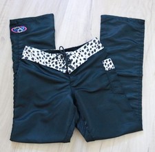 RARE VTG 90's Nylon Board Pants Lace Fly Surfer Cow Animal Sz XS Surf Vintage picture