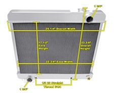 Jamn Champion 2 Row All Aluminum Radiator for 1960 1961 1962 1963 1964 Buick picture