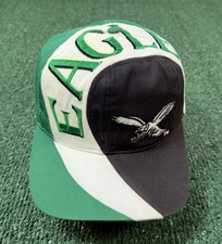 Vintage 90s Philadelphia Eagles Eastport Swirl Snapback Hat NFL Mens picture