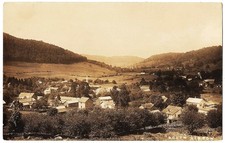 real photo South Gibson - Aerial View Of Town antique postcard RPPC picture