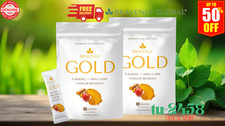 NEW 2X BRAVENLY GOLD Turmeric Apple Cider Vinegar Beverage 30(x2) Stick Packs picture