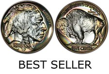 MIRROR FINISH Indian Head / Buffalo Nickel - Authentic Circulated Coin Full Date picture