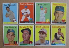 1958 TOPPS BASEBALL CARD SINGLES #271-495 COMPLETE YOUR SET U-PICK UPDATED 9/1 picture