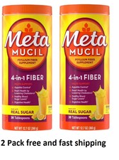 (2 PACK) Metamucil 4-in-1 Psyllium Fiber Supplement, Real Sugar Orange, 30 Tbsp. picture
