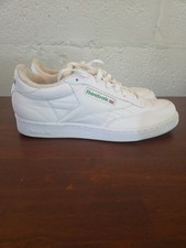 Vtg 90s Reebok Classic Club C85 White Green Retro RB 809 6-21195 Mens 10 Wide 2E picture