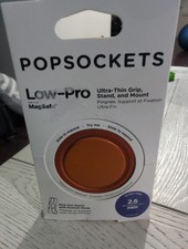 PopSockets Low-Pro Grip for MagSafe Ultra-Thin Magnetic Phone Grip Stand Orange picture