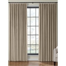 TWOPAGES Birkin Velvet Curtain Pleated Taupe Lined NWT (1) Panels 58Wx120L picture