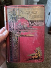 John Bunyan's Pilgrim's Progress Antique Book Gall & Inglis 1800s HB Illustrated picture