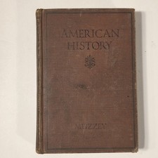 Vintage 1920s History Textbook Lot Antique School Books Americana Decor picture
