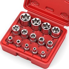 14-Piece E-TORX Socket Set -  Female Torx Socket Set, Ultimate Torque Star So... picture