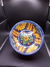 VTG Mexican Talavera Hand Painted  Pottery Folk Art  Bowl Decor, 7.5