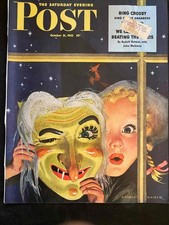 Saturday Evening Post October 31, 1942 Charles Kaiser Halloween FRONT COVER ONLY picture