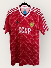 VINTAGE Soviet Union Football Shirt 1988 Adidas Home Russia CCCP USSR Jersey L picture