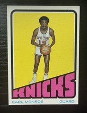 1972 Topps #73 Earl Monroe New York Knicks HOF Vintage. Read Description picture