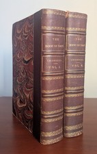 1872 The Book of Days Chambers 2 Vol Set Leather Marbled Illustrated Antiquities picture