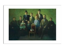 Difficult Family by Michael Sowa Art Print Portrait with Cat Kitten Poster 24x32 picture