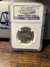 2014 Canada S 3$ Monarch Caterpillar Early Release Colorized PF 70 picture