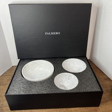 Palmero-Favretto Marble Bowl Set In White Set Of 3 picture
