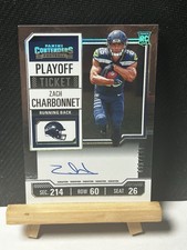 2023 Contenders Rookie Variation Midfield Ticket RPS Zach Charbonnet Rookie Auto picture